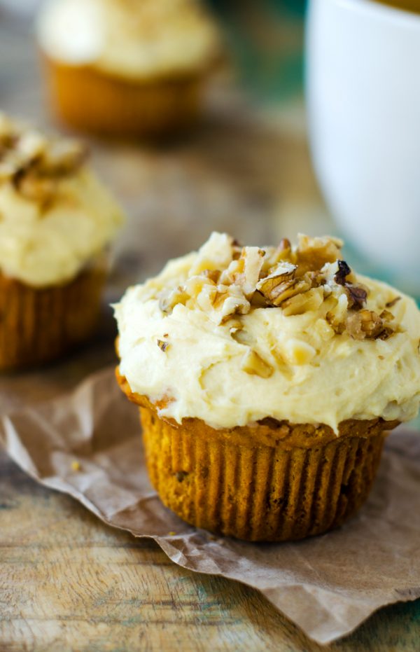 Pumpkin Walnut Muffins with Cream Cheese Frosting | Bob's Red Mill's ...