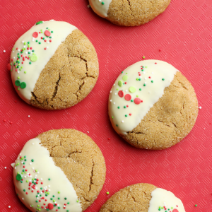 White Chocolate-Dipped Gingerbread Cookies | Bob's Red Mill's Recipe Box