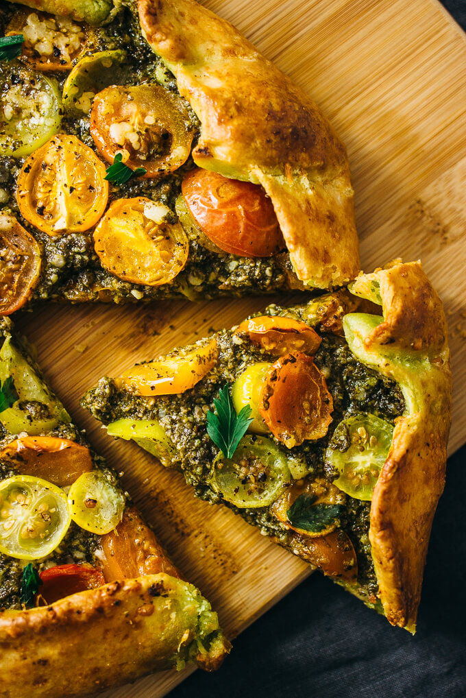 Savory Galette with Pesto and Heirloom Tomatoes | Bob's