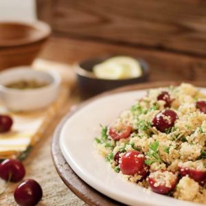 Fresh Cherry & Pepita Golden Couscous Salad