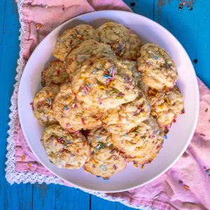 4 Ingredient Gluten Free Funfetti Cake Mix Cookies